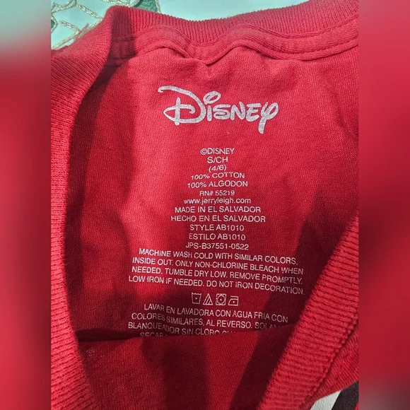 . Disney Minnie Mouse Mom And Dad red Tee shirt. 100% cotton - Picture 5 of 10